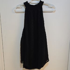 Torrid 1x Elegant Black Halter Top w/ Polka Dot Print